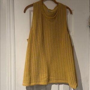 Knit Tank 2X Yellow